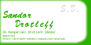 sandor drotleff business card